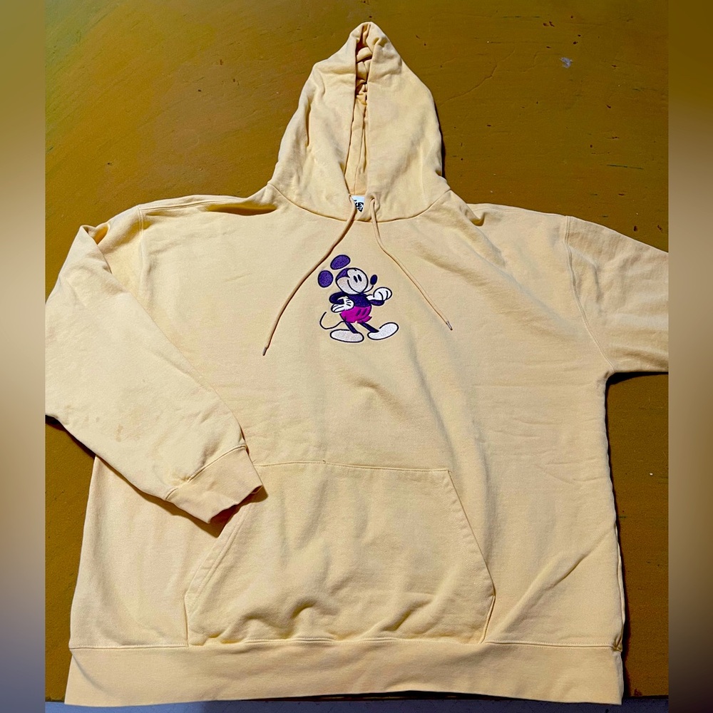 Genuine Disney Mickey Mouse Hoodie- Yellow Plus Size w/ embroidery EXCLUSIVE